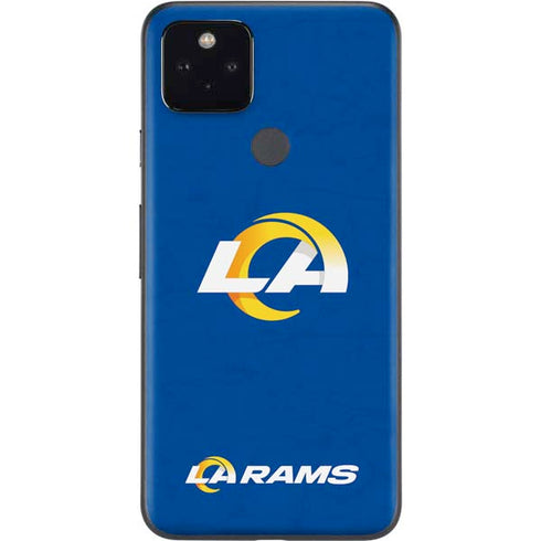 NFL Los Angeles Rams Distressed Google Pixel 5a Skin